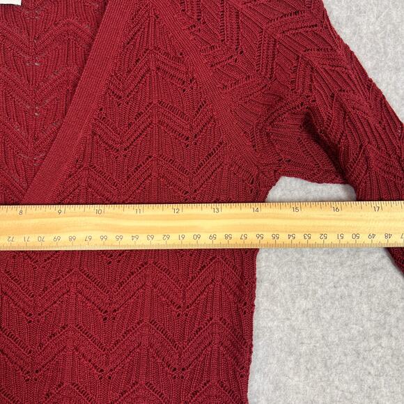 Reformation Chianti Sutton Regenerative Merino Open Knit Sweater Size XS - Picture 8 of 9